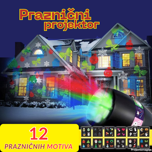 12 u 1 - LED svetleći praznični projektor